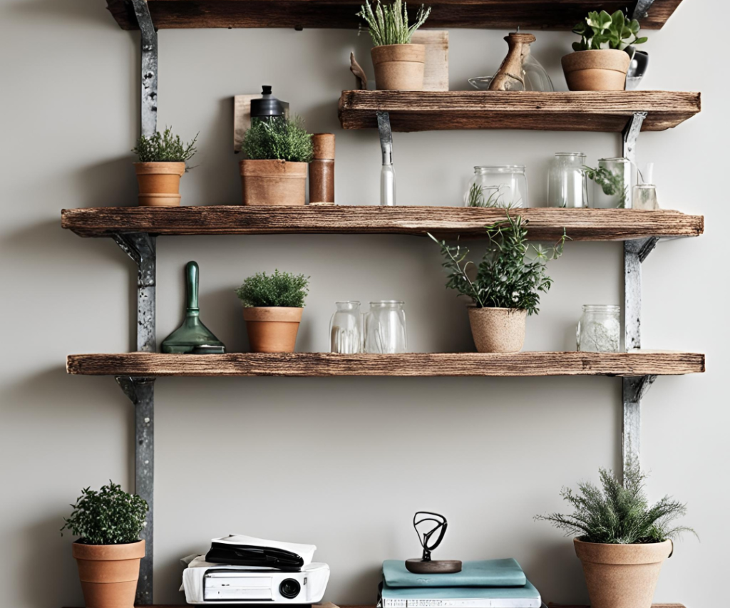 DIY Magic: Recycled and Homemade Shelves.