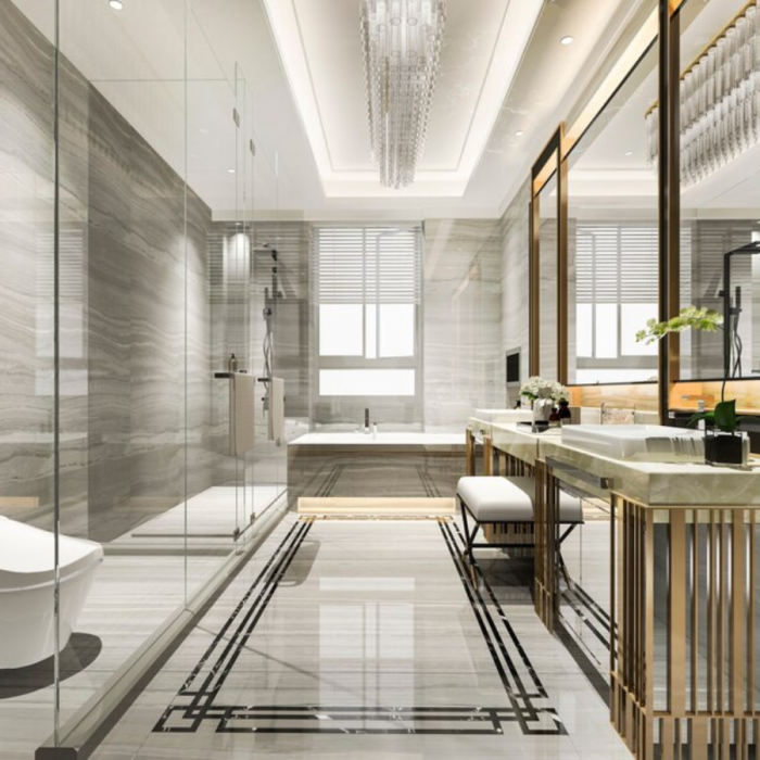 Luxurious Glass Tile Bathrooms